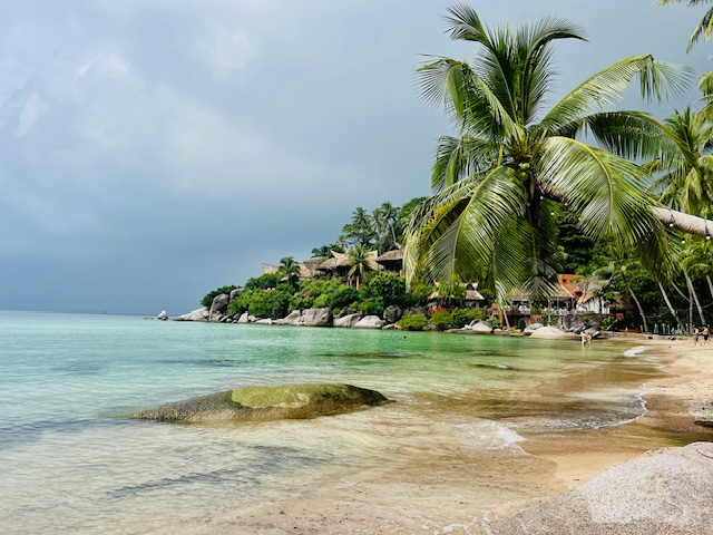 Pointe de la plage de Sairee après un gros orage de décembre, Koh Tao, Thaïlande.
© Camille Loupias